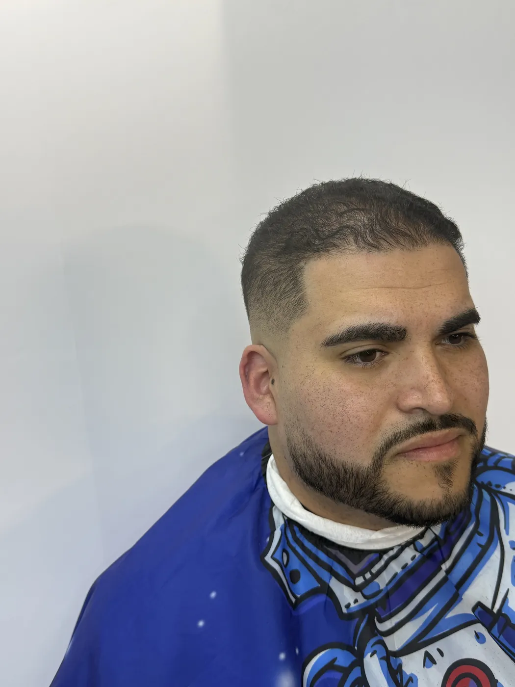 Blended fade, side profile